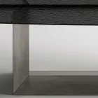 Made in Italy Design Dining Table in Fused Glass in Bronze or Smoke - Moro Viadurini