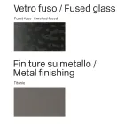 Made in Italy Design Dining Table in Fused Glass in Bronze or Smoke - Moro Viadurini