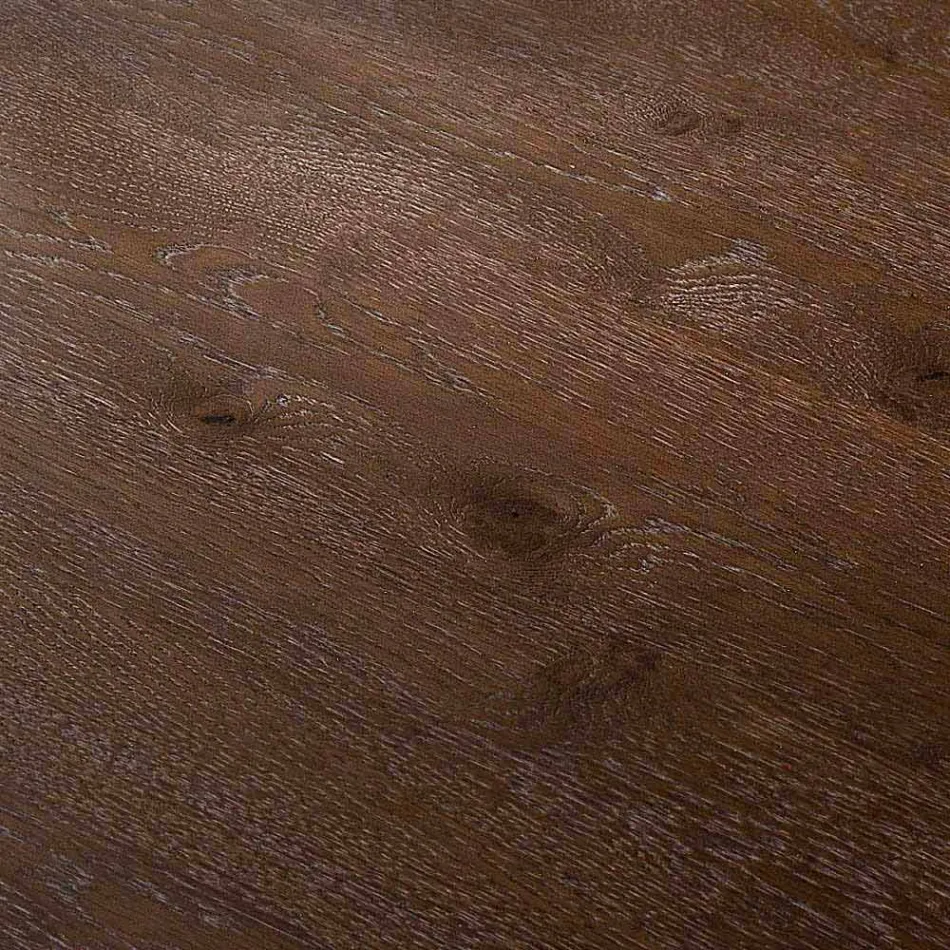 Modern dining table 100x200cm in wood with Flora glass legs Viadurini