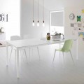 Modern extendable table for dining room, aluminium structure – Bolsena