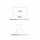 Clark modern dining table in white MDF 100x200cm oak finish Viadurini