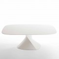 White dining table made of MDF 100x200 cm Clark