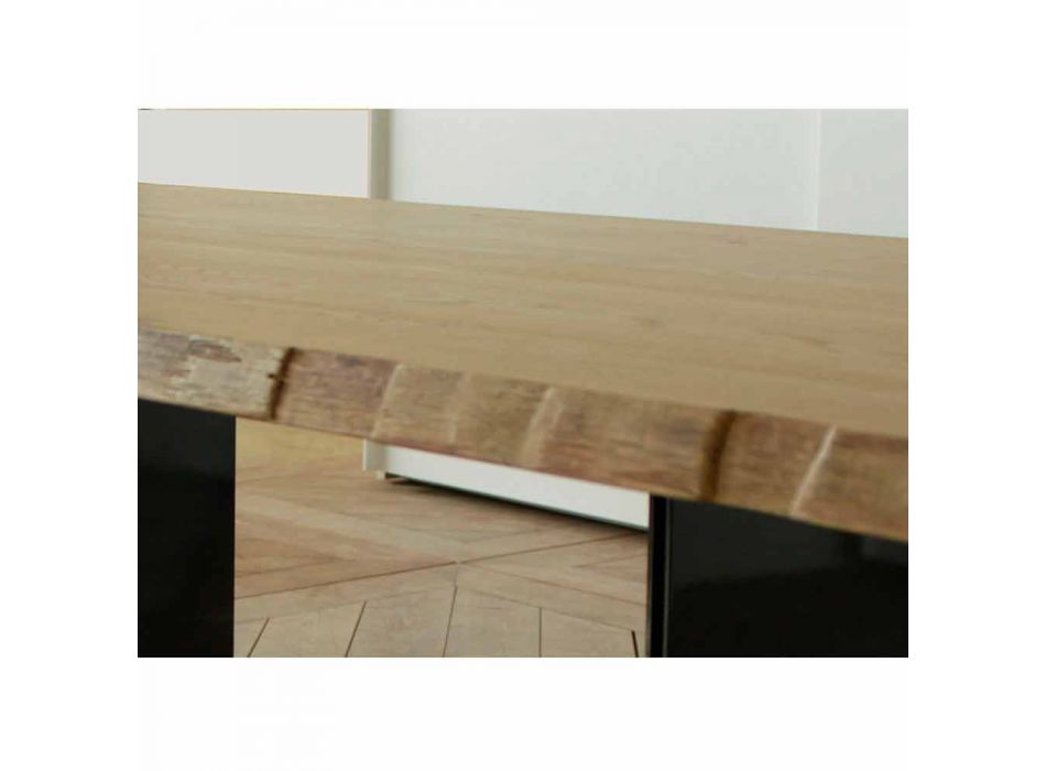 Modern oak dining table made in Italy 200x100cm Paul Viadurini