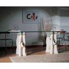 Oval oval petra table and modern Daiana design crystal Viadurini