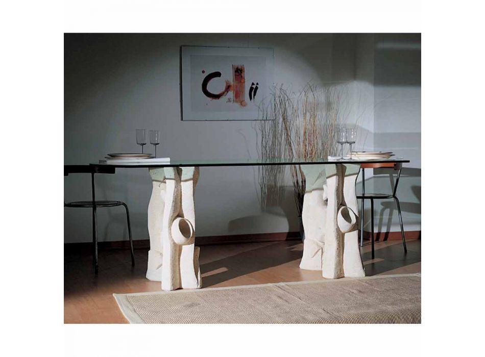 Oval oval petra table and modern Daiana design crystal Viadurini