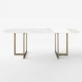 Oval Dining Table in Porcelain Stoneware and Metal Made in Italy - Emilio