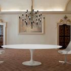 Oval Dining Table in Laminate and Aluminum Made in Italy, Precious - Dollars Viadurini
