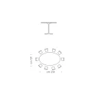 Oval Dining Table in Laminate and Aluminum Made in Italy, Precious - Dollars Viadurini