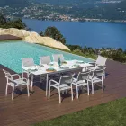 Extendable Outdoor Dining Table up to 240 cm in Aluminum - Levanto Viadurini