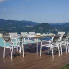 Extendable Outdoor Dining Table up to 240 cm in Aluminum - Levanto Viadurini