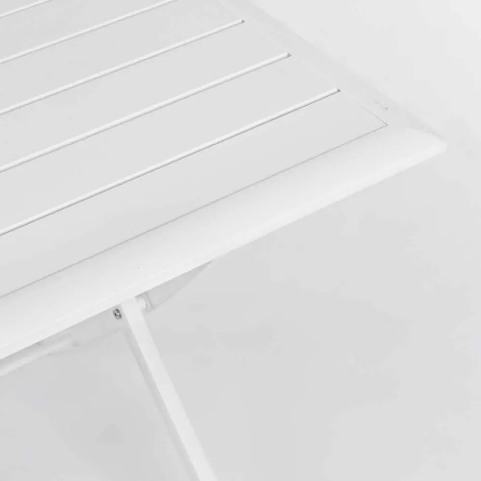 Outdoor Dining Table in Aluminum with Folding Structure - Hunt Viadurini