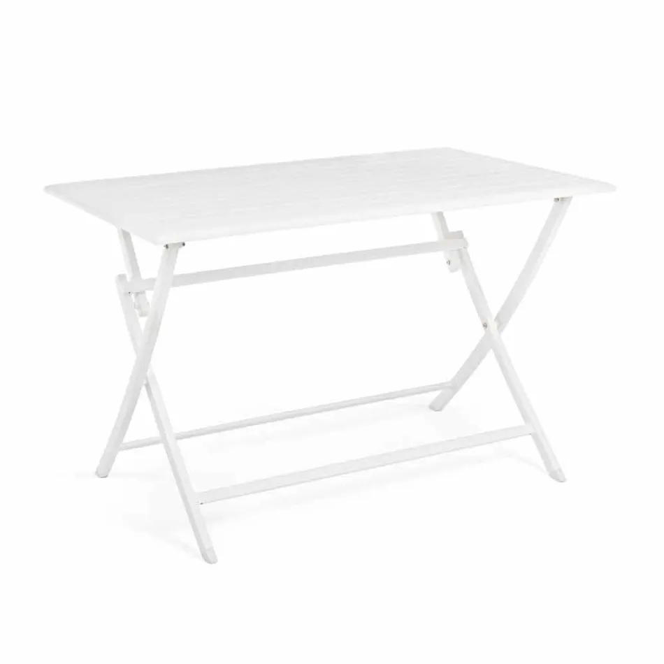 Outdoor Dining Table in Aluminum with Folding Structure - Hunt Viadurini