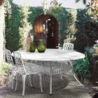 Outdoor Dining Table in White or Anthracite Painted Aluminum - Quick Viadurini