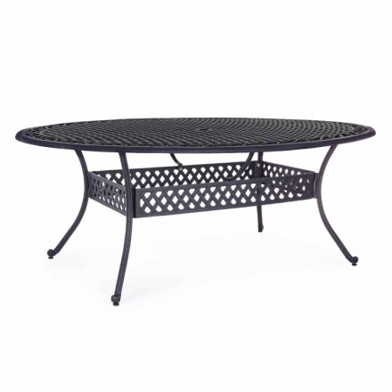 Outdoor Dining Table in White or Anthracite Painted Aluminum - Quick Viadurini
