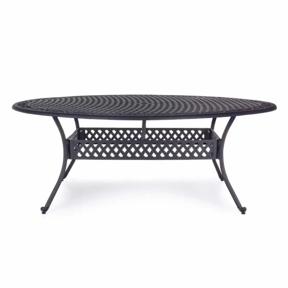 Outdoor Dining Table in White or Anthracite Painted Aluminum - Quick Viadurini