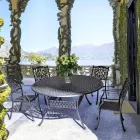 Outdoor Dining Table in White or Anthracite Painted Aluminum - Quick Viadurini