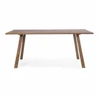 Outdoor Dining Table in Acacia Wood Oil Finish - Leonard Viadurini