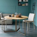 Modern Folding Dining Table in Wood and Metal Made in Italy - Menelao