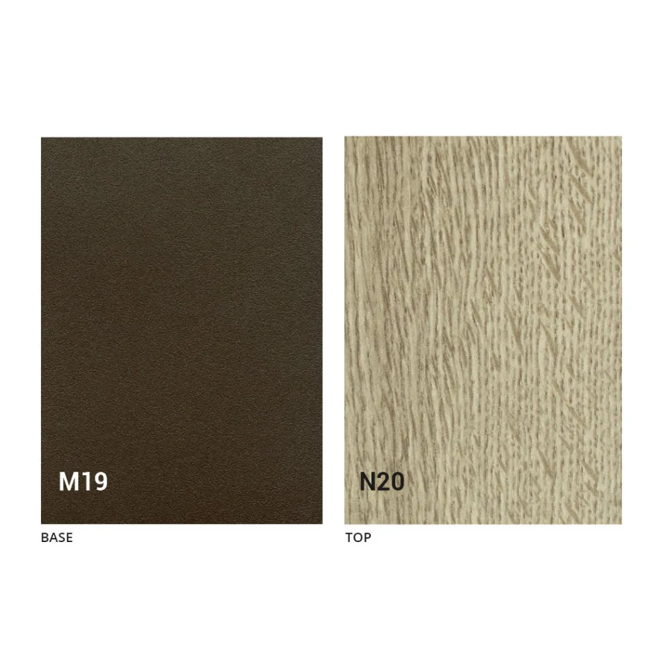 Modern Folding Dining Table in Wood and Metal Made in Italy - Menelao Viadurini