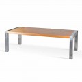 Dining table Frodo, made of oak wood and steel, made in Italy