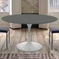 Round Dining Table Extendable Up to 170 cm Made in Italy - Dollars
