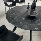 Round Dining Table with Layered HPL Top Made in Italy - Lingotto Viadurini