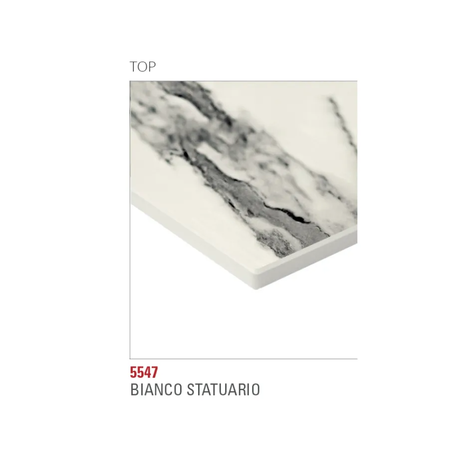 Round Dining Table with Layered HPL Top Made in Italy - Lingotto Viadurini