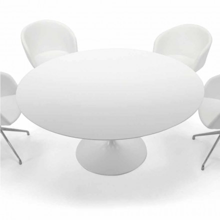 Round Dining Table with Laminate Top Made in Italy – Dollars Viadurini