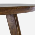 Homemotion Round Dining Table with Mango Wood Top - Rondolo Viadurini