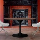 Round Dining Table in HPL Laminate and Aluminum Made in Italy - Dollars Viadurini