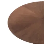 Round Dining Table in Veneered Mdf and Solid Wood - Fulmine Viadurini