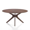 Round Dining Table in Veneered Mdf and Solid Wood - Lightning