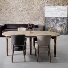 Round Dining Table Extendable to 272 cm in Homemotion Wood - Guglio Viadurini