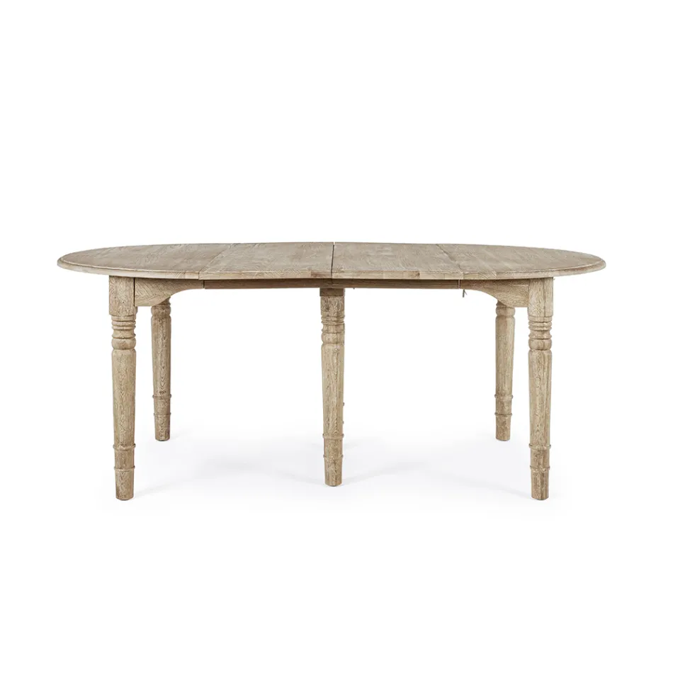 Round Dining Table Extendable to 272 cm in Homemotion Wood - Guglio Viadurini