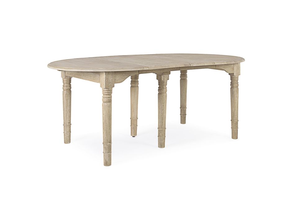 Round Dining Table Extendable to 272 cm in Homemotion Wood - Guglio Viadurini