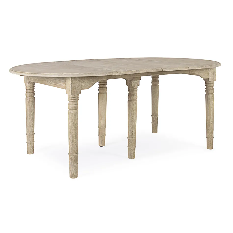 Round Dining Table Extendable to 272 cm in Homemotion Wood - Guglio Viadurini