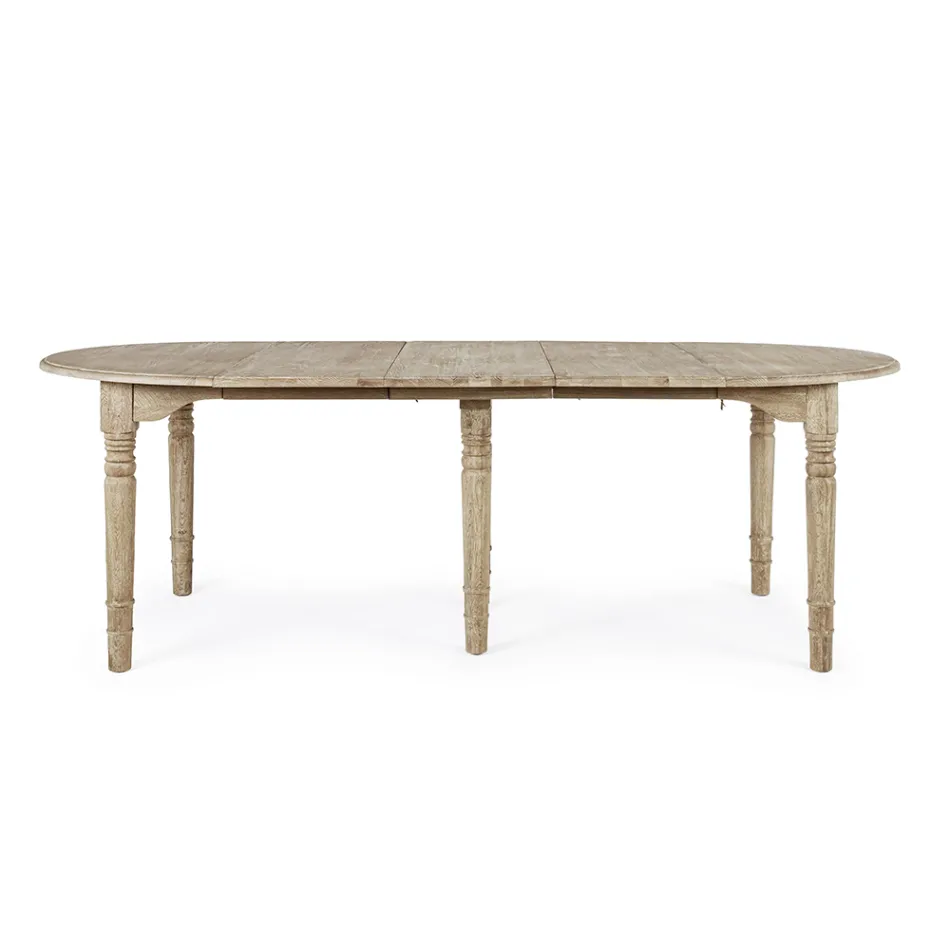 Round Dining Table Extendable to 272 cm in Homemotion Wood - Guglio Viadurini