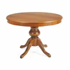 Classic round dining table in solid olive wood Viadurini