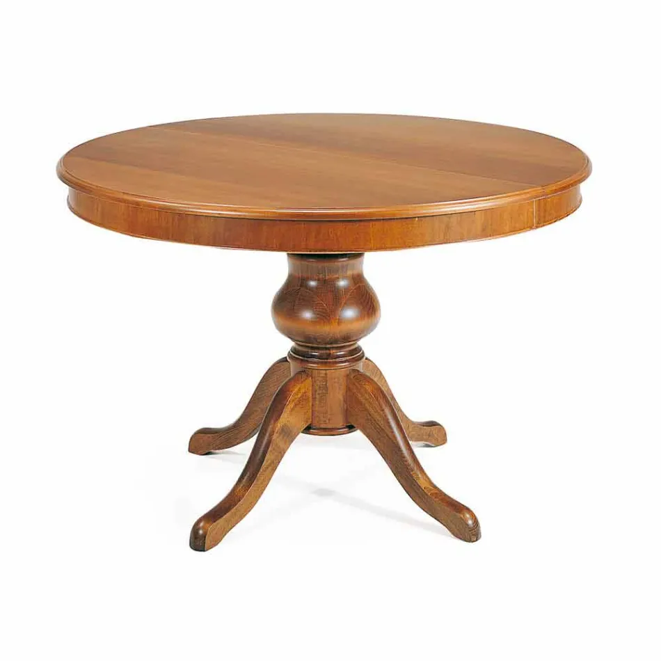 Classic round dining table in solid olive wood Viadurini
