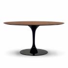 Round Dining Table with Fine Veneered Top Made in Italy - Dollars Viadurini