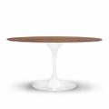 Round Dining Table with Precious Made in Italy Veneered Top - Dollars