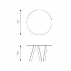 Round dining table with glass top Adamo, modern design Viadurini