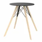 Round Dining Table in Wood and Hpl Top, 4 Pieces - Faz Wood by Vondom Viadurini