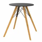 Round Dining Table in Wood and Hpl Top, 4 Pieces - Faz Wood by Vondom Viadurini