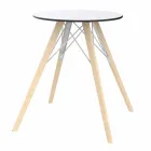Round Dining Table in Wood and Hpl Top, 4 Pieces - Faz Wood by Vondom Viadurini