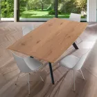 Living room table with steel legs and MDF top - Terullio Viadurini