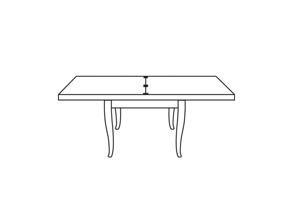 Living Room Table Extendable to 200 cm Made in Italy - Panas Viadurini