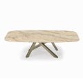 Living Room Table with Ceramic Barrel Top Made in Italy - Settimmio