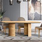 Living Room Table with Wooden Top and Base Made in Italy - Auction Viadurini