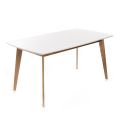 Living Room Table with MDF Top and Wooden Base - Silver
